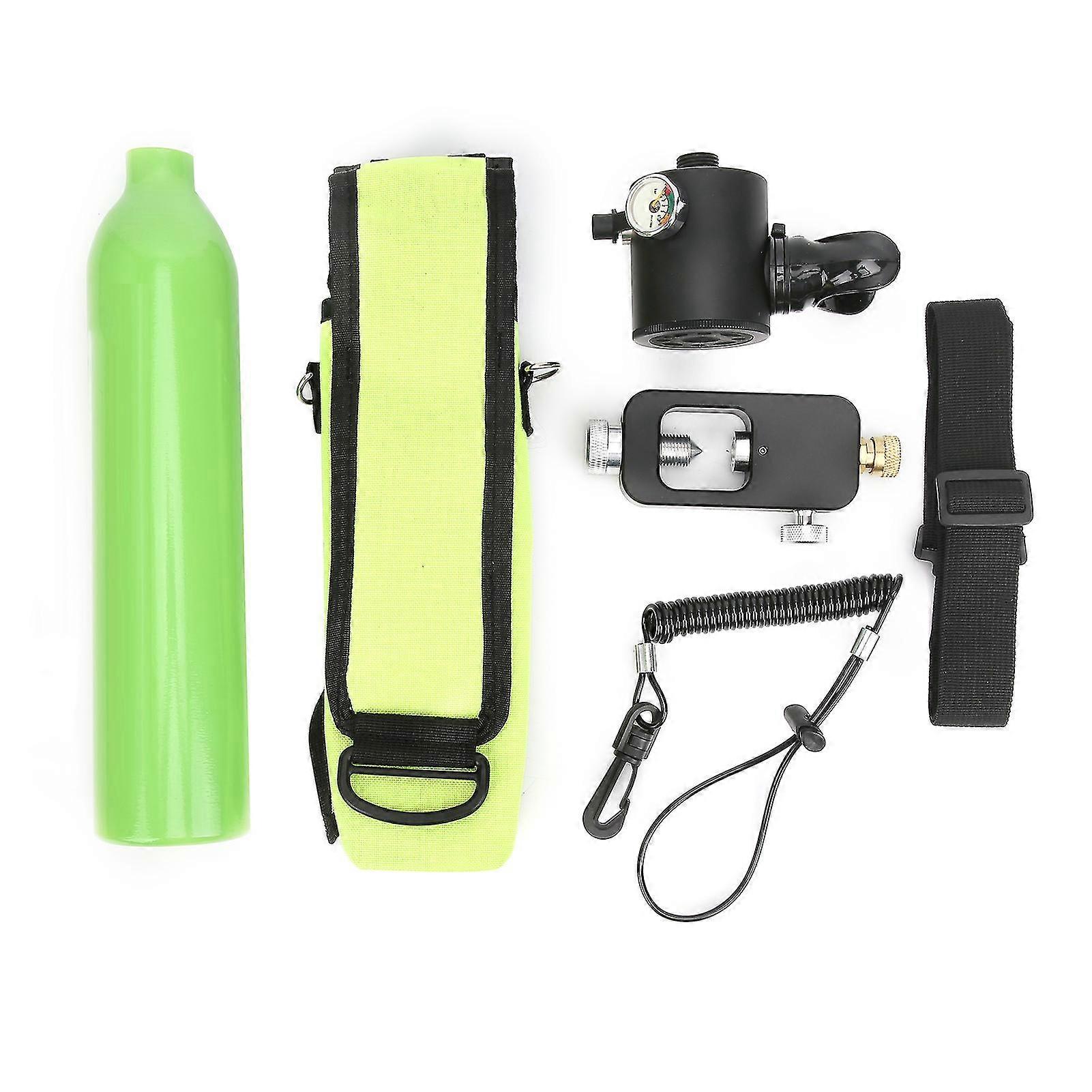 Bouteille d’oxygène de réservoir d’air de plongée d’urgence sous-marine - 500ML vert fluorescent