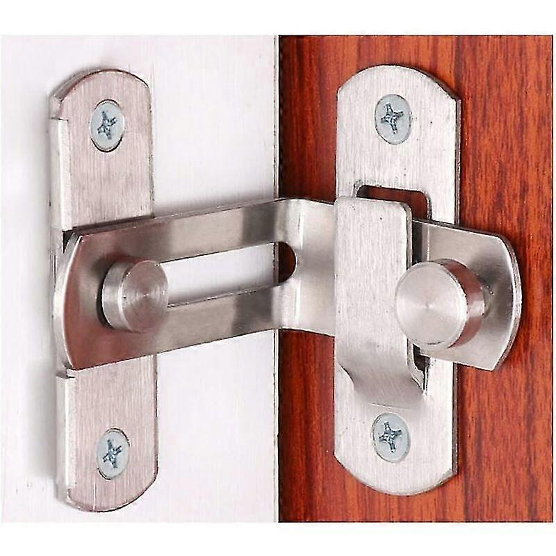 90 Degree Right Angle Door Lock, Buckle Latch Lock Cam Lock for Door and Window Sliding Latch Bar Barn Door Lock Sliding Latch