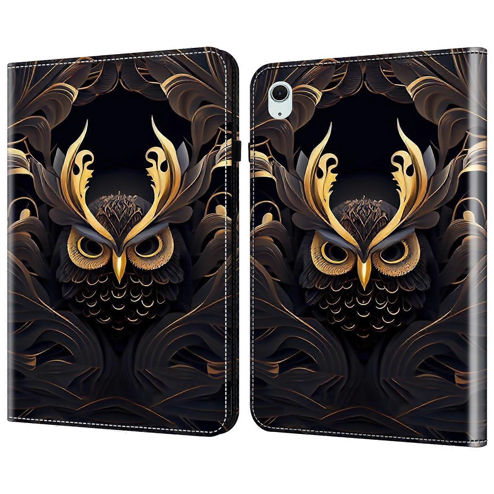 For iPad Air (2020/2022)/ Air 11 (2024) Leather Case Shockproof Tablet Cover with Stand, Pattern Print