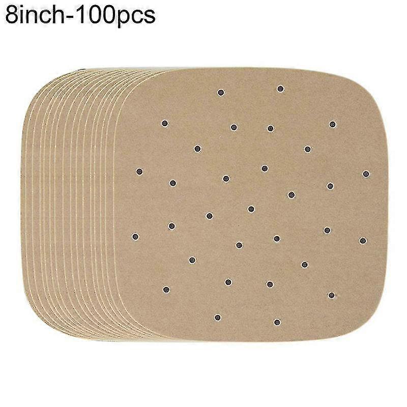 100Pcs Air Fry Steamer Liners Perforated Non-Stick Steaming Paper Baking Tools-ZZY