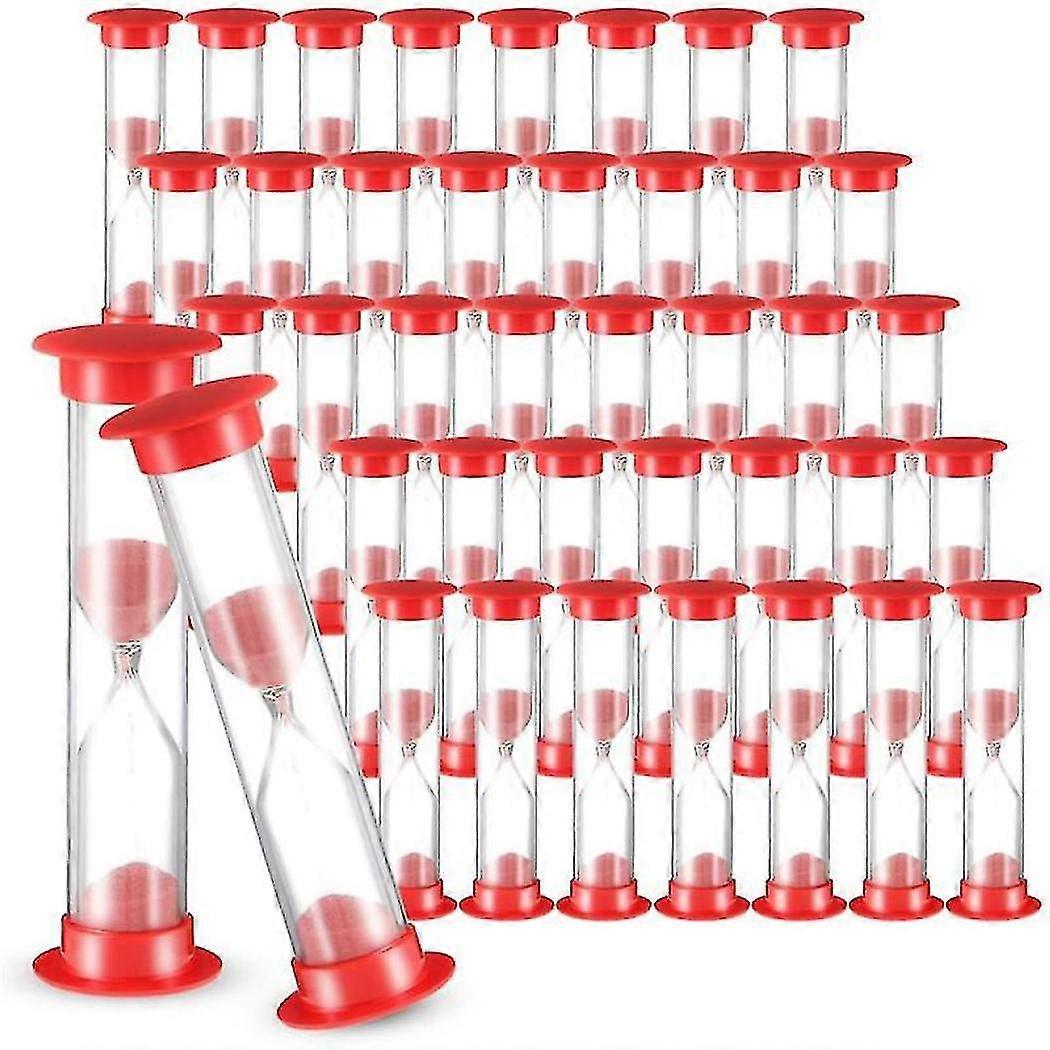 40 Pcs Sand Timer 1 Sand Timer Classroom 1 Timer Covered Hourglass Timer Red Sand Clock