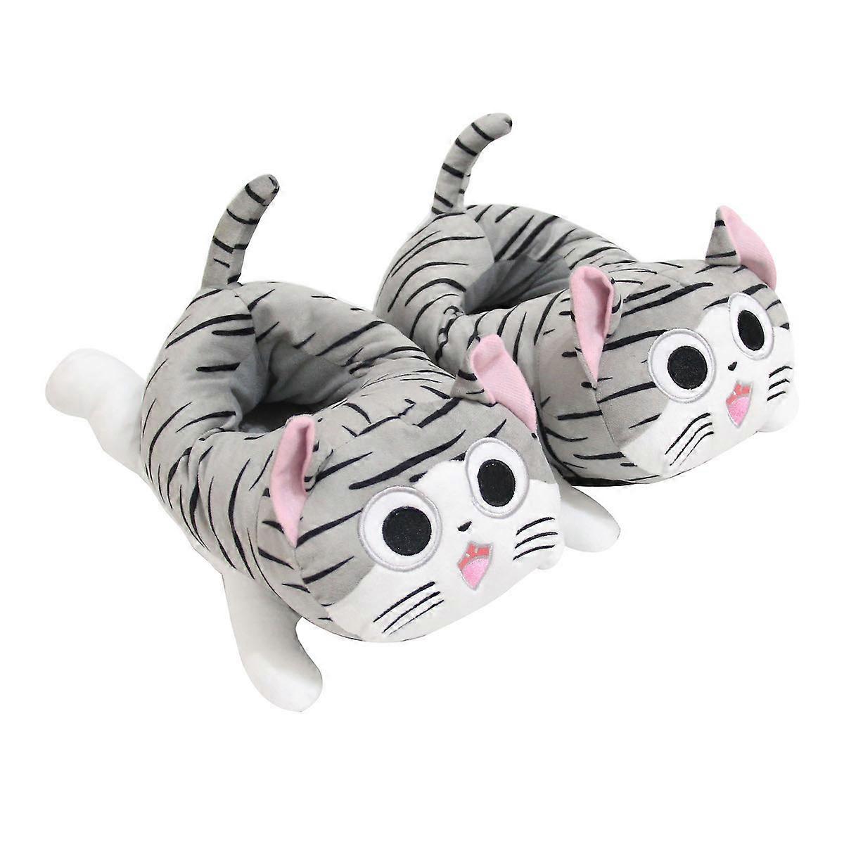 Sweet Cat Slippers Anime Plush Slippers Home Cotton Shoes Warm Indoor House Slippers