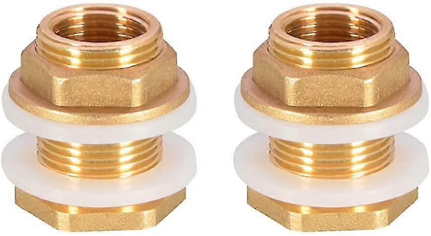 2 Pieces Dn20 3/4 Brass Water Tank Water Hose Fitting Adapter Faucet Rain Bucket Socket Brass Tank