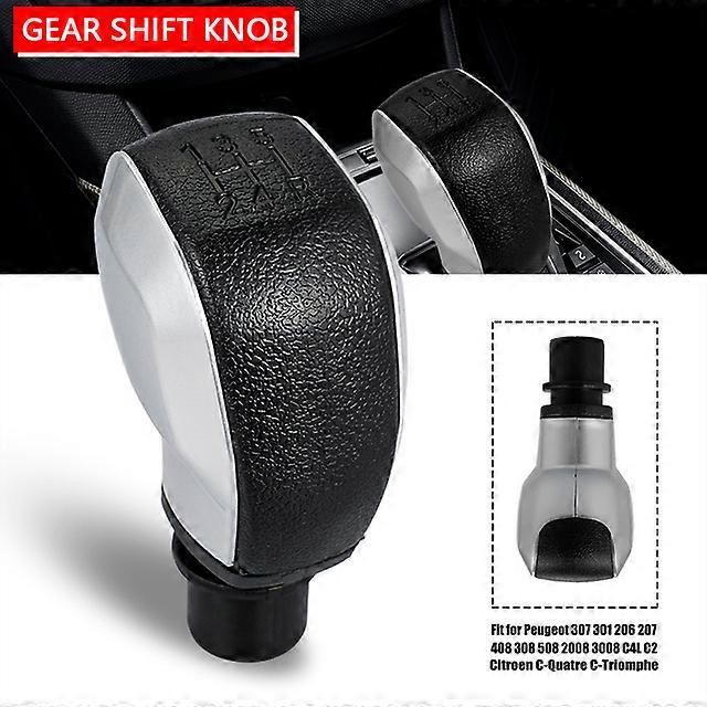 Car Interior 5 Speed Gear Shift Knob New For Peugeot 306 307 301 206 207 408 308 508 2008 C4L C2 For Citroen C-Quatre C-Triomphe Elysee
