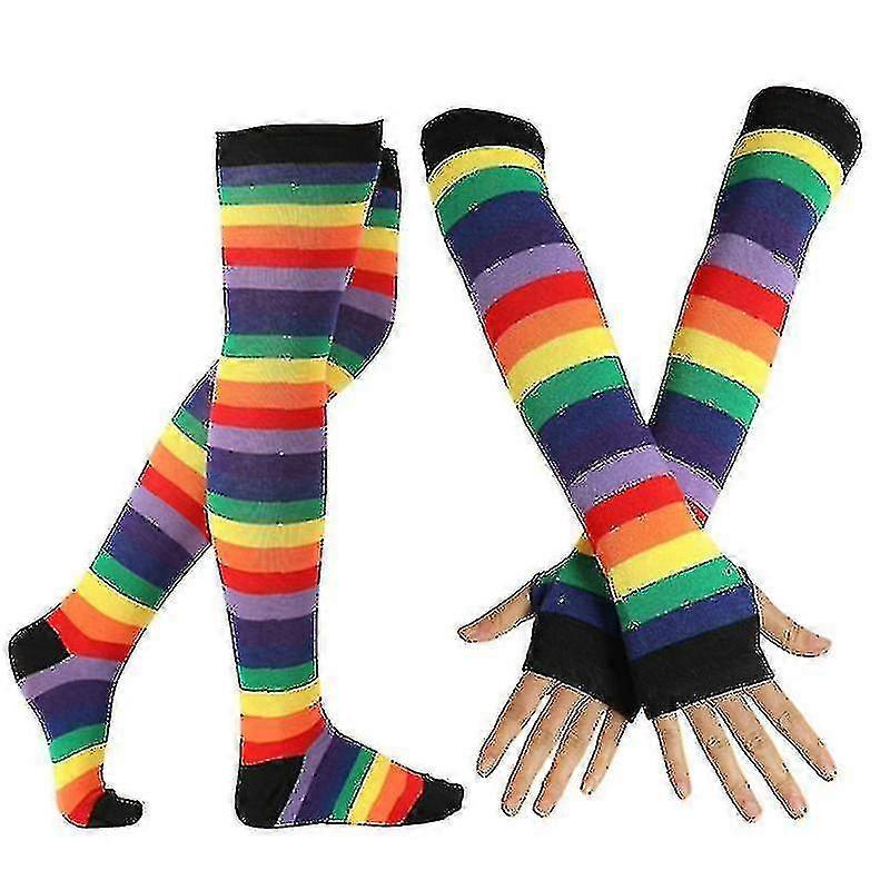 2pcs Regenbogenstrümpfe