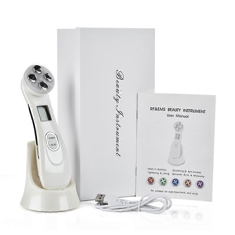 5 in 1 LED Skin Tightening Device Light Photon Thearpy Radio Frequency Skin Rejuvenation Mesotherapy Anti Aging Skin Care Tool