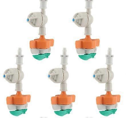 5pcs Rotary Sprinkler with Antidrip Hanging Sprayer Sprinkler Garden Irrigation Micro Drip Fitting