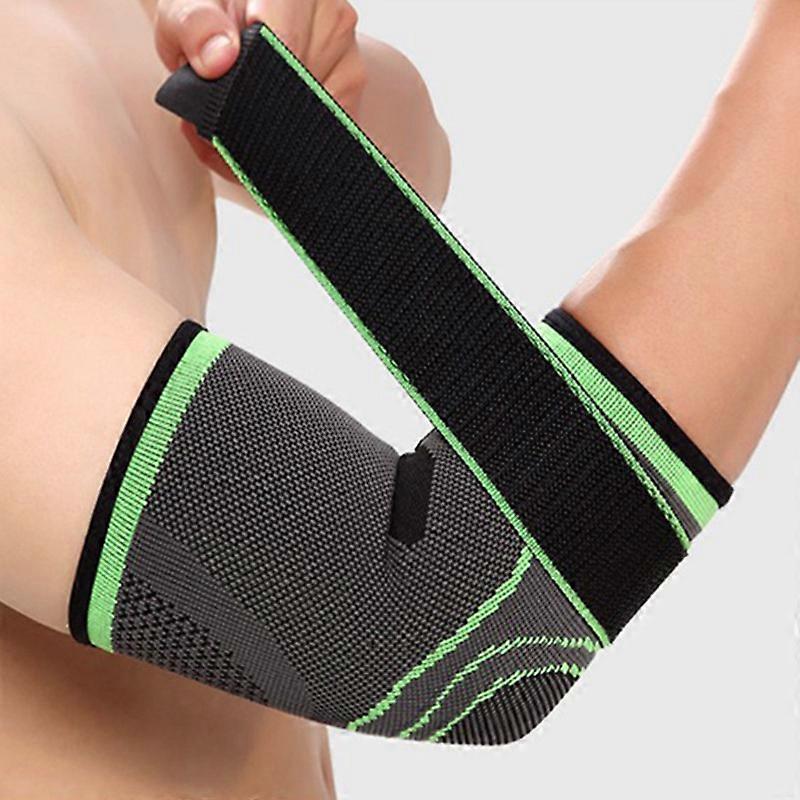 Set of 2 elbow pads with strap and compression effect for tendonitis L 6080KG
