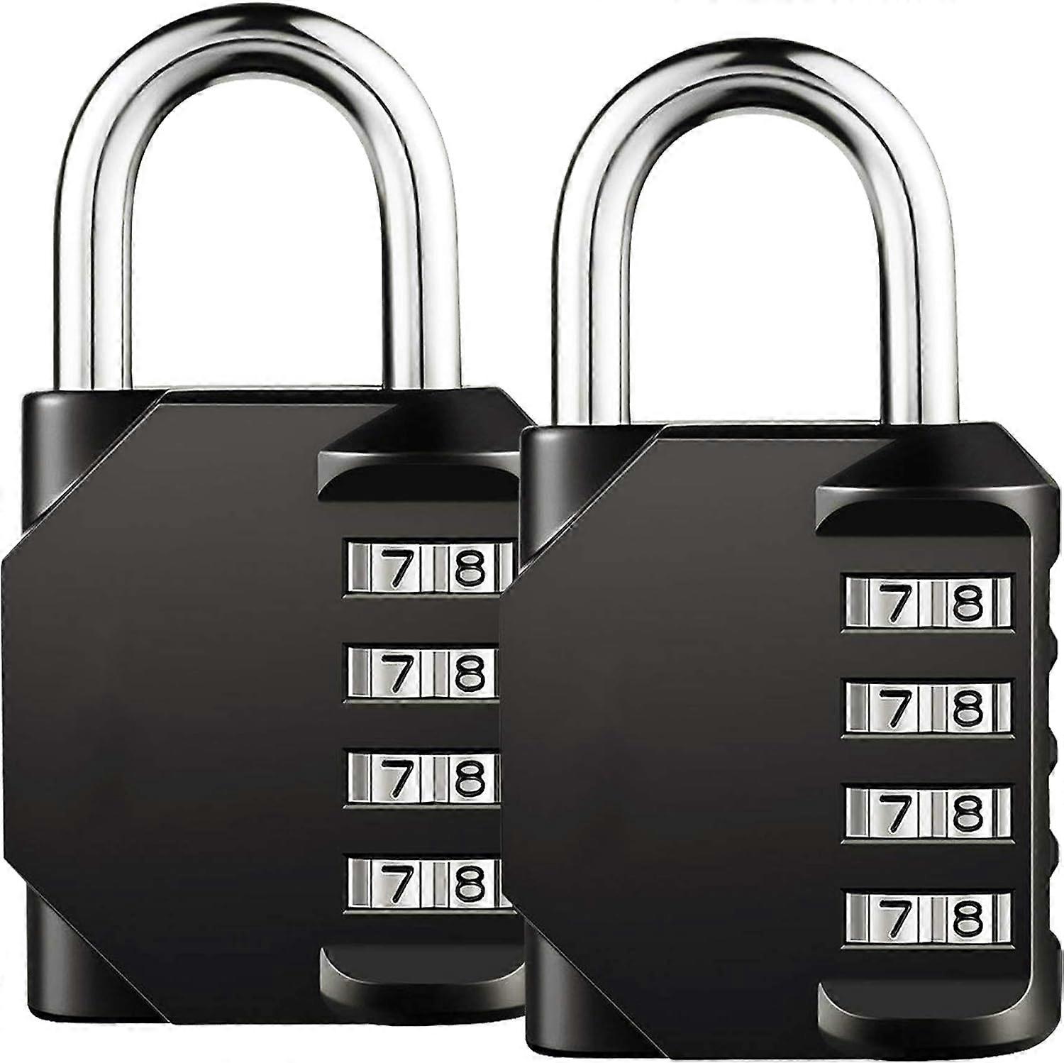 4 Digit Combination Padlock, 2 Pack Code Padlock 4 Digit Anti Rust and Water Resistant Combination P