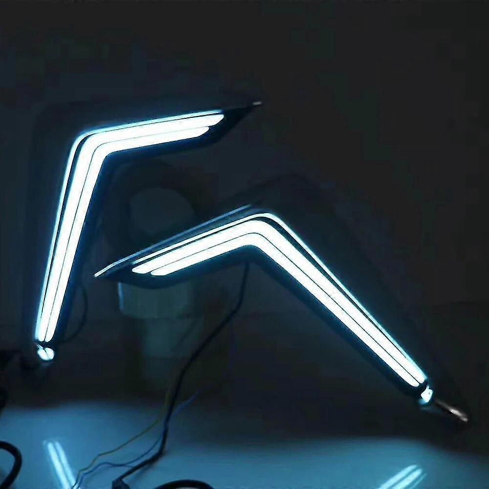 1 Set Led Drl Daytime Running Lights Daylight Fog Lamp With Running Turn Signal Night Blue For Toyota Alphard 2018 2019
