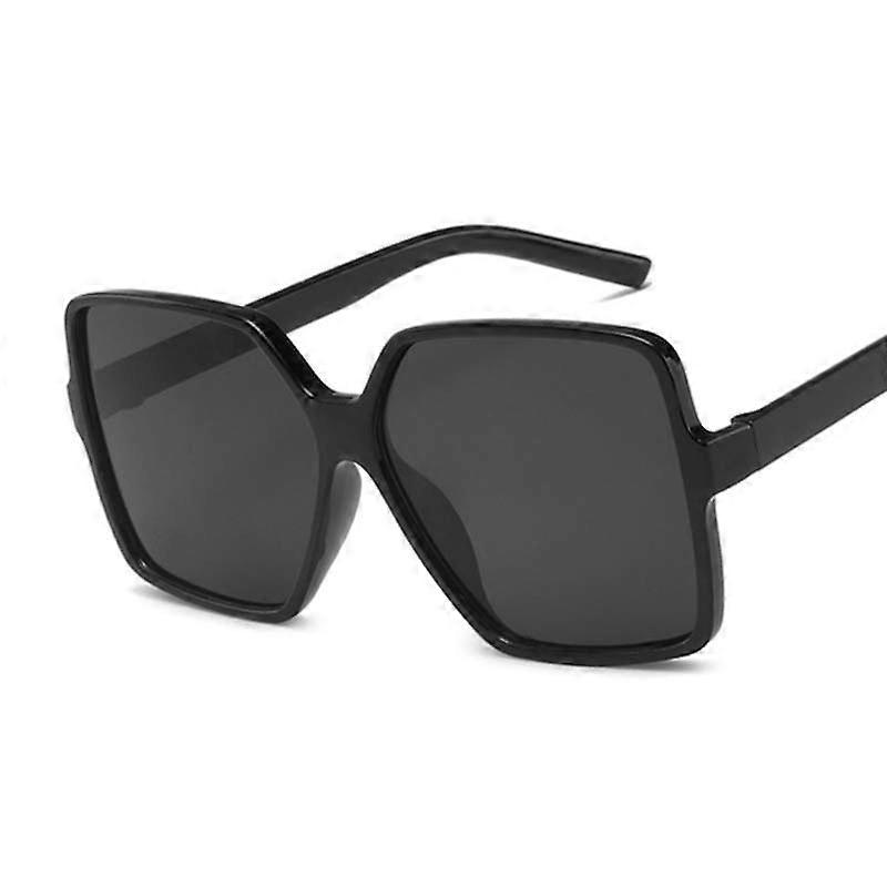 Luksus firkantede solbriller Kvinne Merkevaredesigner Retro plastramme Store solbriller Kvinne Vintage Gradient Mann Oculos Feminino