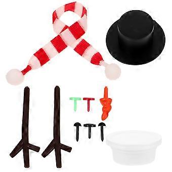 1 juego de mini kit de fabricación de muñecos de nieve de arcilla juego de muñeco de nieve navideño hecho a mano kit de artesanía de materiales
