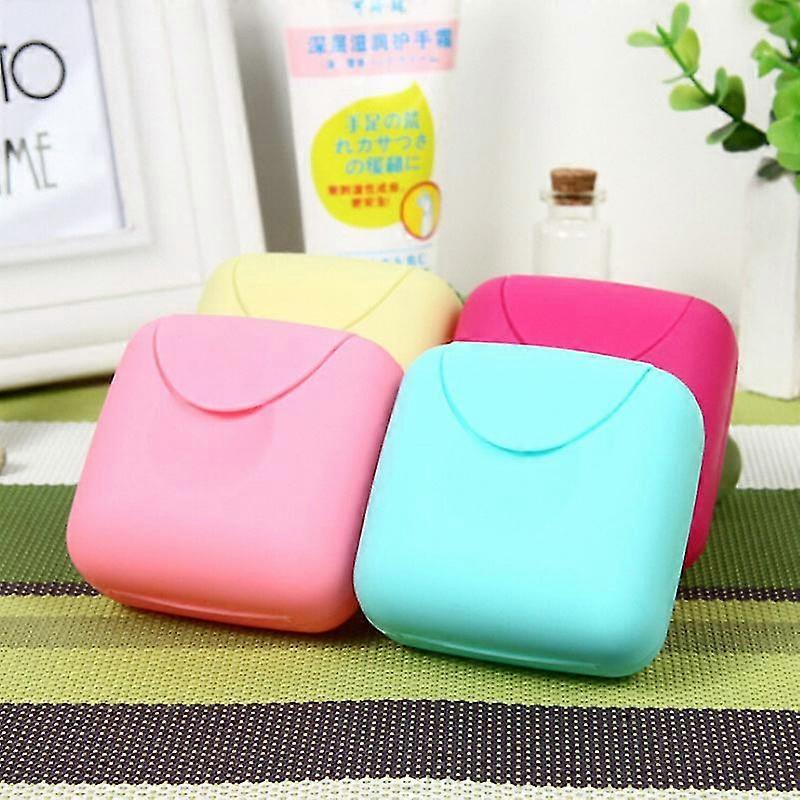 2 Pcs Plastic Soap Box, Creative Candy Color Travel Soap Box, With Leak-proof Bucklecolor Random