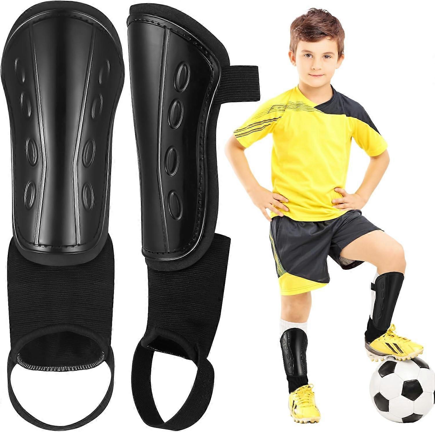 Football Shin Pads for Boys Kids, Leg Shin Guards with Calf & Ankle Protection for Kids, Footballs Training Equipment