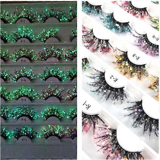 False Eyelashes 5 Styles Fluffy Eyelashes Pack 3D Volume Faux