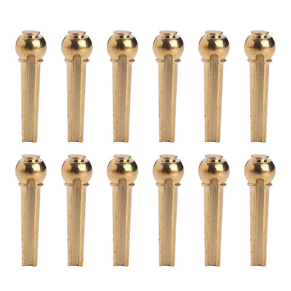 12 st Elgitarr Tillbehör Gitarr Sträng Stift Ben Stall Stift Mässing Gitarr Peg