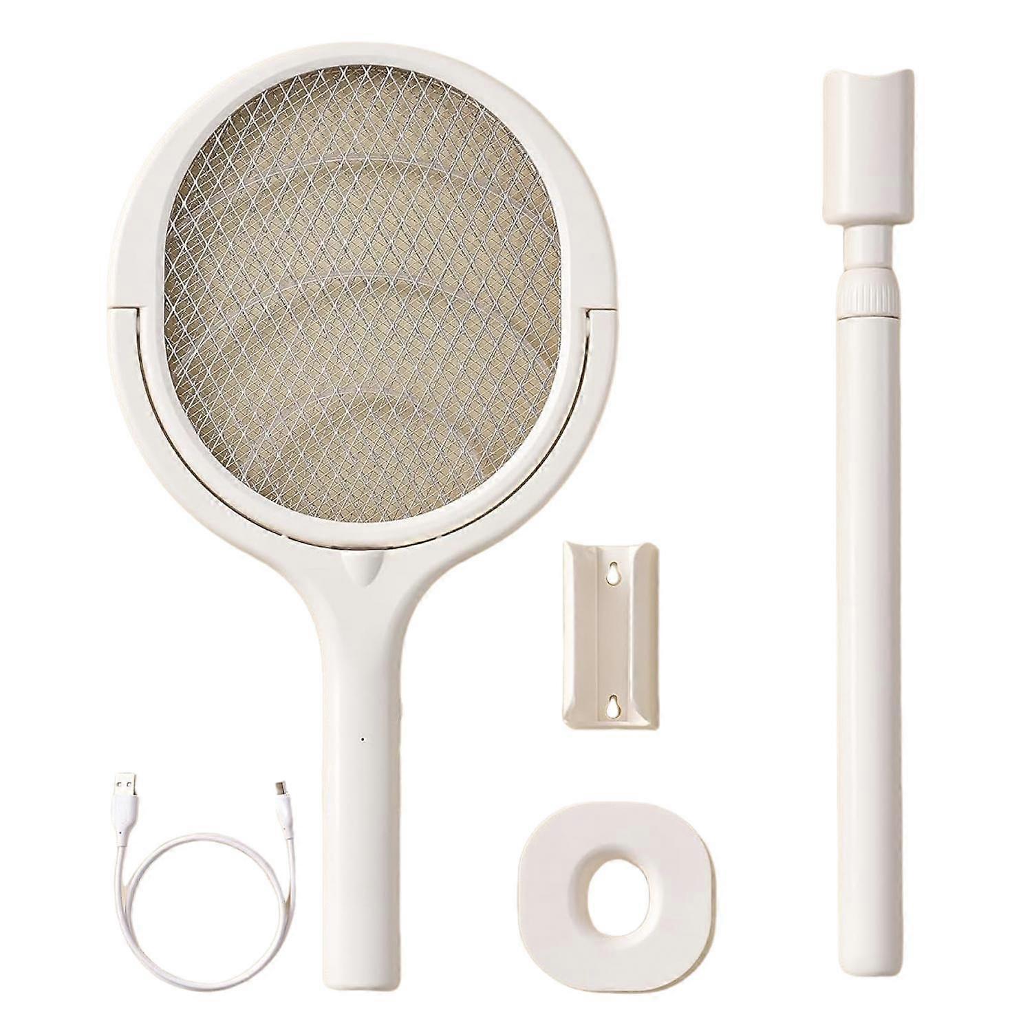 Rotating Head Rechargeable Fly Swatter Electric Fly Swatter Racket Bug Zapper Racket Indoor Bug Zapper Indoor Fly Zapper Repellent Fruit Fly Trap Mosq