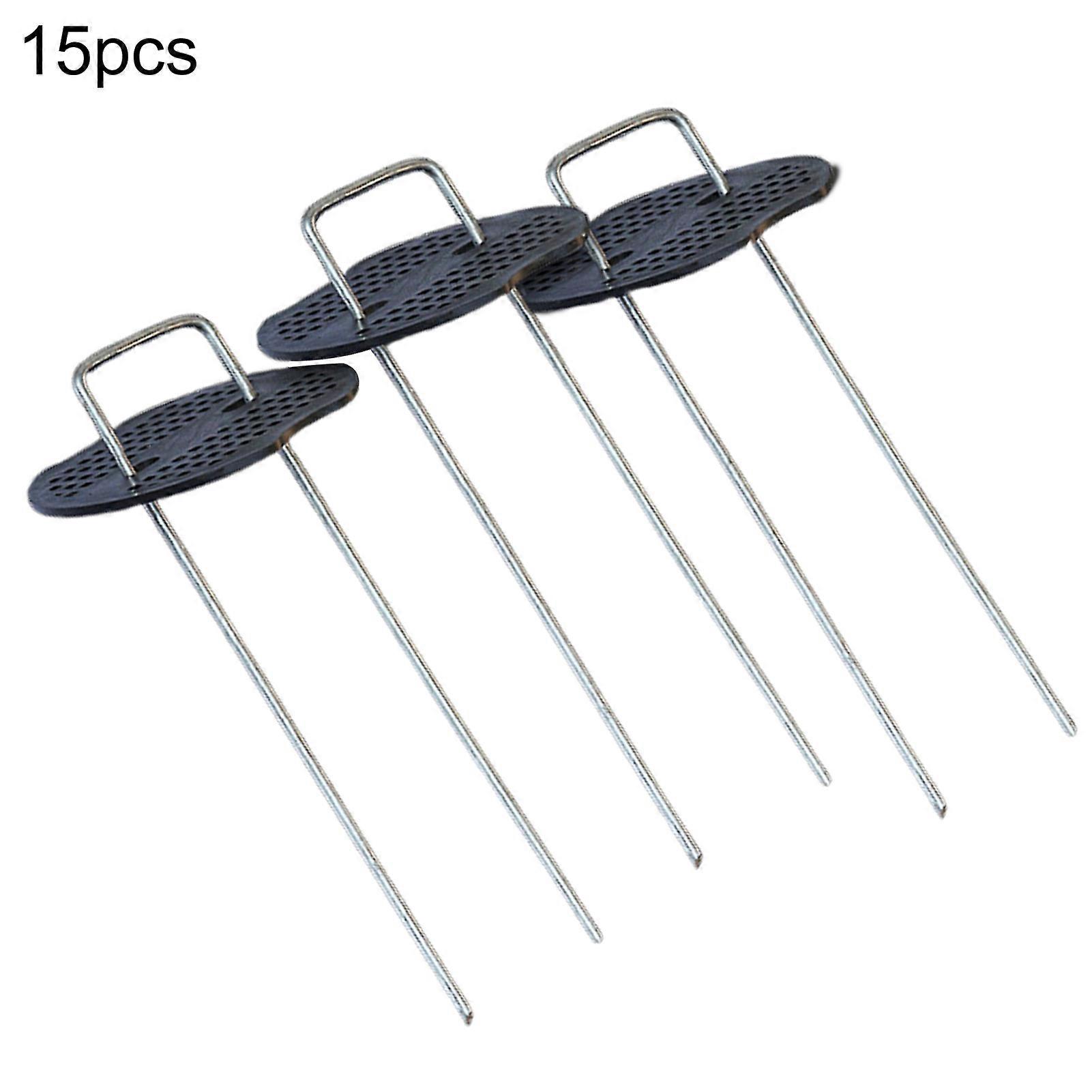 JIKAIX 15Pcs Landscape Staples Durable Sturdy Reusable Concealed Portable Adjustable Mini Grass Barrier Fabric Garden Staples Daily Use