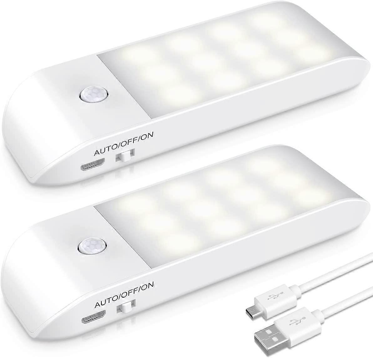 Night Light,Motion Sensor Lights Indoor,USB Rechargeable Battery Light,3 Model(ON/AUTO/OFF) Sensor