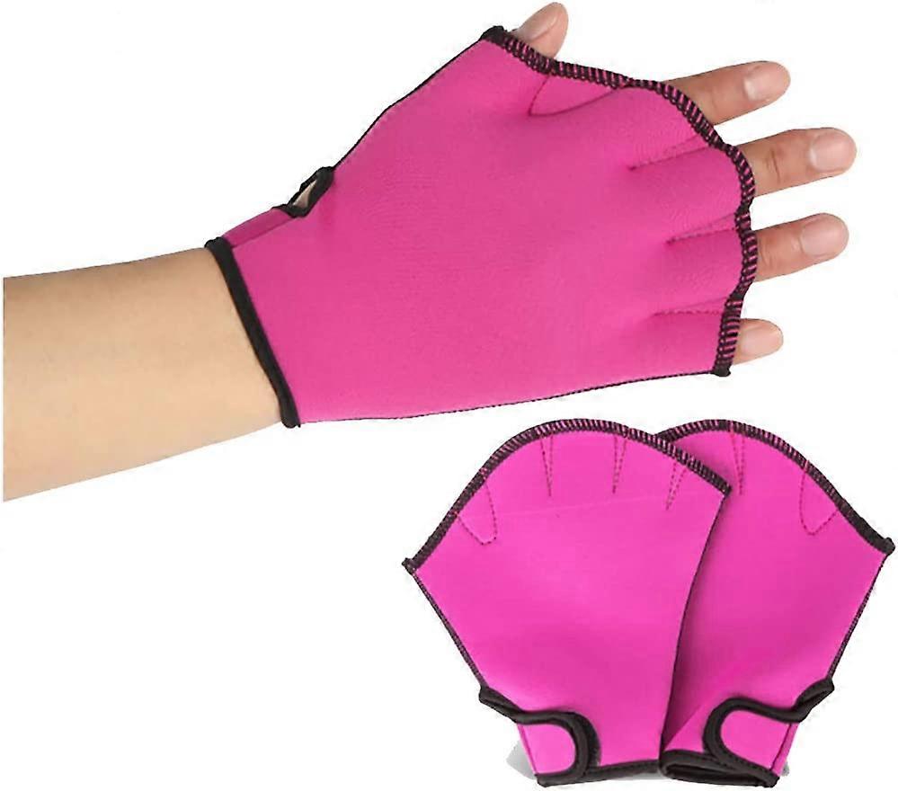 القفازات المائية 1 زوج السباحة Webbed قفازات مقاومة المياه التدريب المجاذيف الكبار قابل للتعديل معدات الغوص اليد