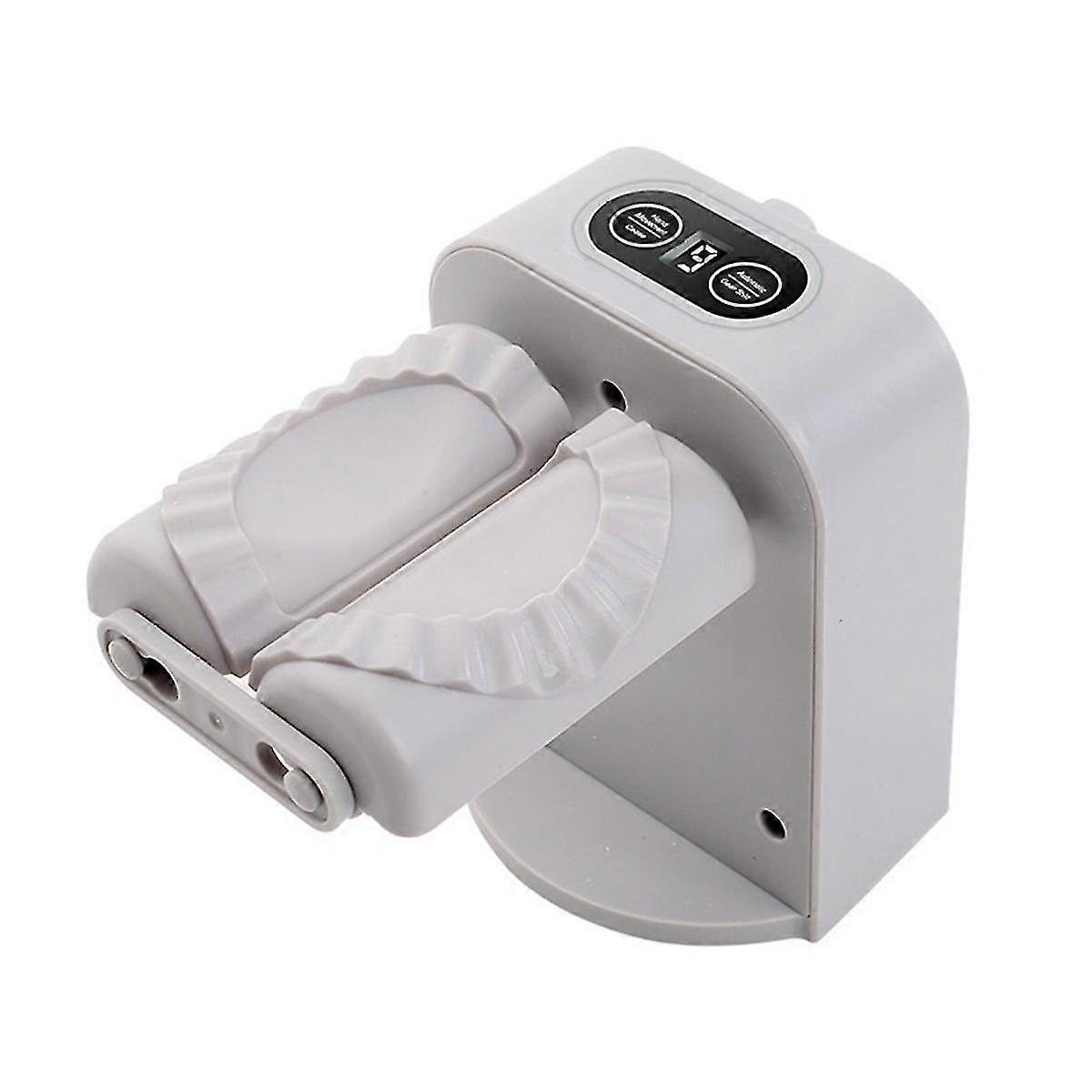 Dumpling Maker, Empanada Maker Press, Automatic Electric Dumpling Machine, Dumpling Skin Pressing Machine Gray-white