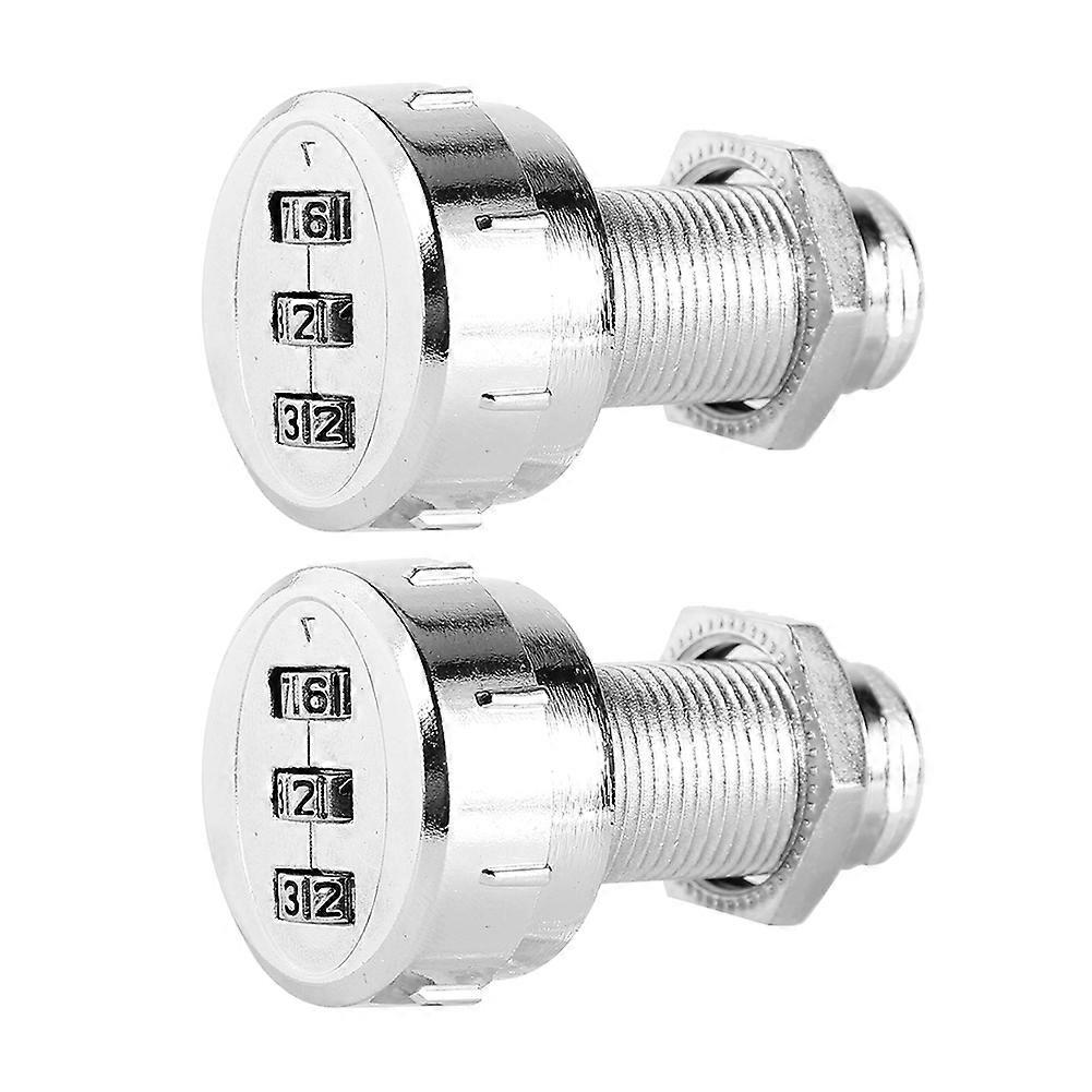 2pcs 30mm/1.18in 3-Digit Mechanical Code Password Lock for Cabinet Wardrobe Locker