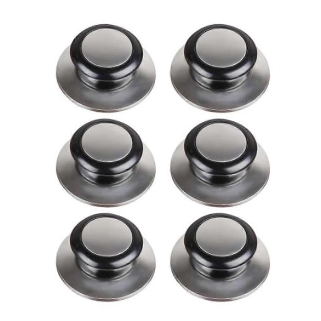 6 قطع غطاء وعاء مقاوم للحرارة مقبض دائري مقبض عالمي من الفولاذ المقاوم للصدأ مقبض رفع باكليت قبضة قطع غيار تجهيزات المطابخ للمطبخ المنزلي Accessori