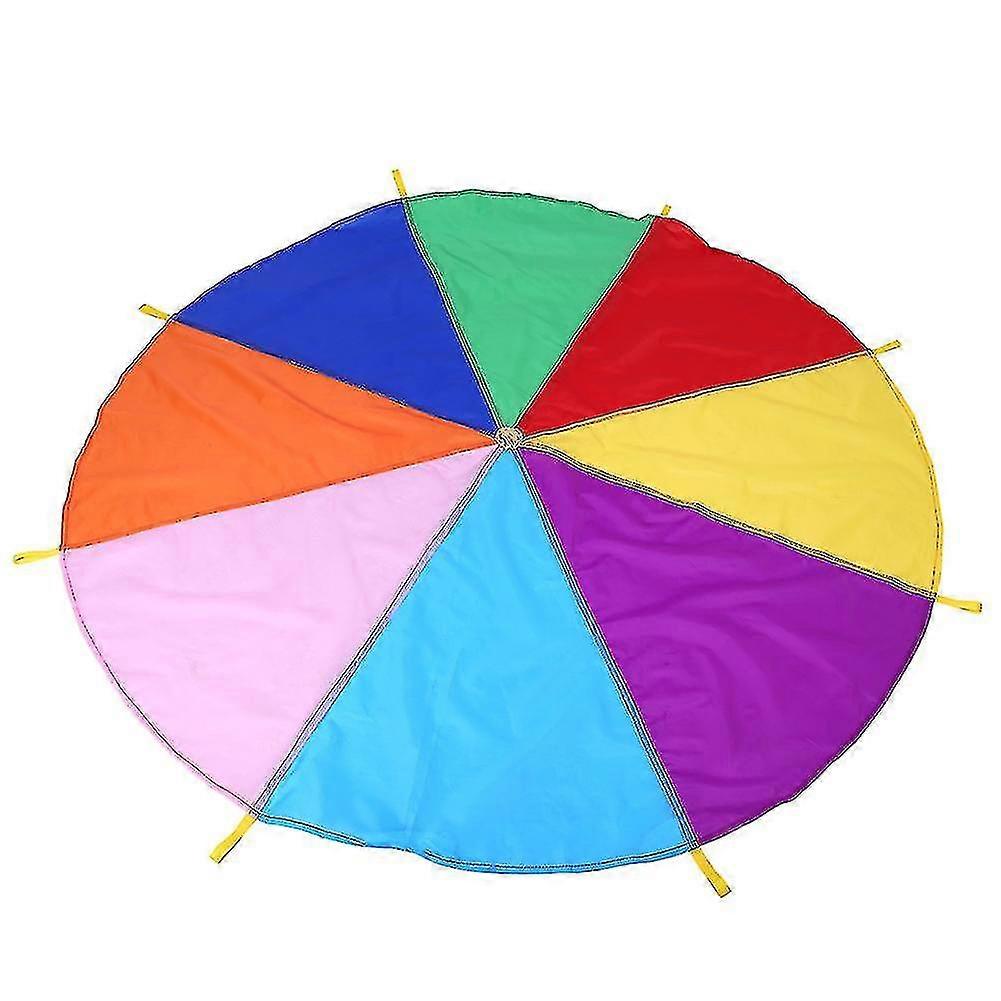 8 Handles 2m Diameter Kids Play Outdoor Teamwork Game Parachute Multicolor Toy