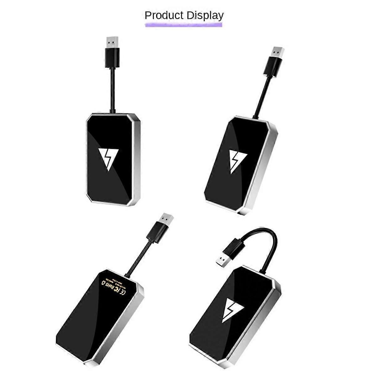 2-In-1 Wireless Carplay Android Adapter USB Wireless Adapter Car Adapter Convert Wired Android Auto