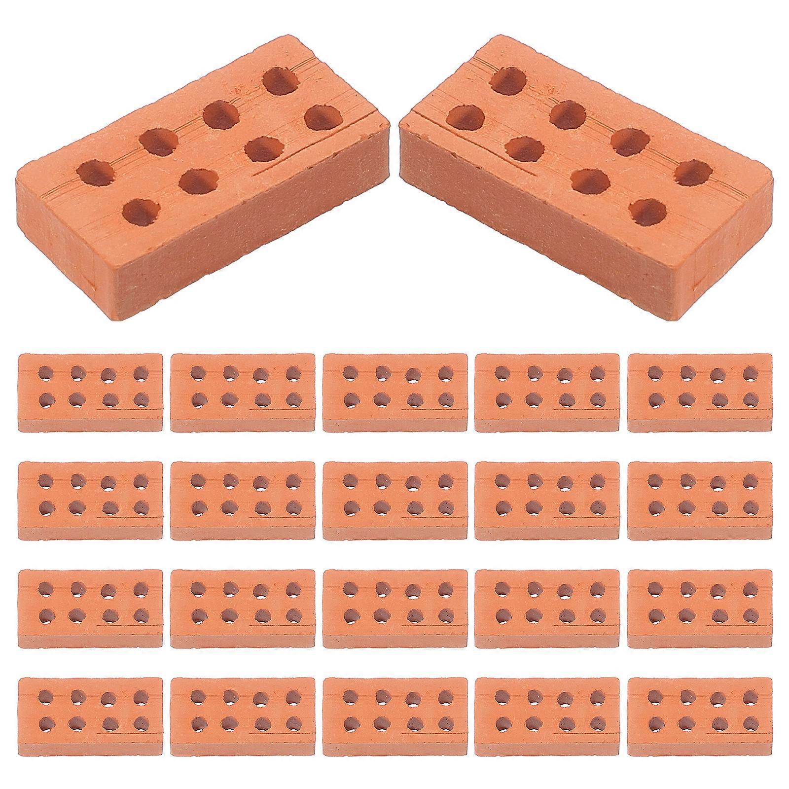 50Pcs DIY Miniature Brick Models Simulation Mini Brick Models DIY Mini Bricks for Building DIY Materials