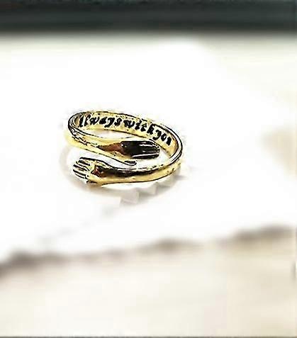 925 Argento sterling Love Hug Ring Band Open Finger Gioielli completamente regolabili