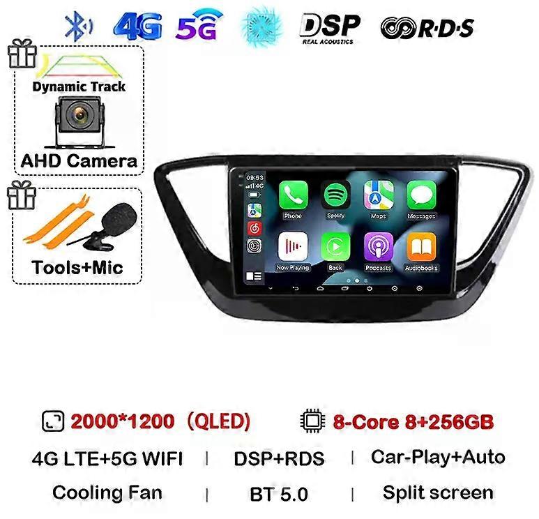 Android 13 Carplay 4g+wifi Car Radio For Hyundai Solaris 2 Verna 2016 2017 2018-2020 Multimedia Player Gps 2din Head Unit Stereo