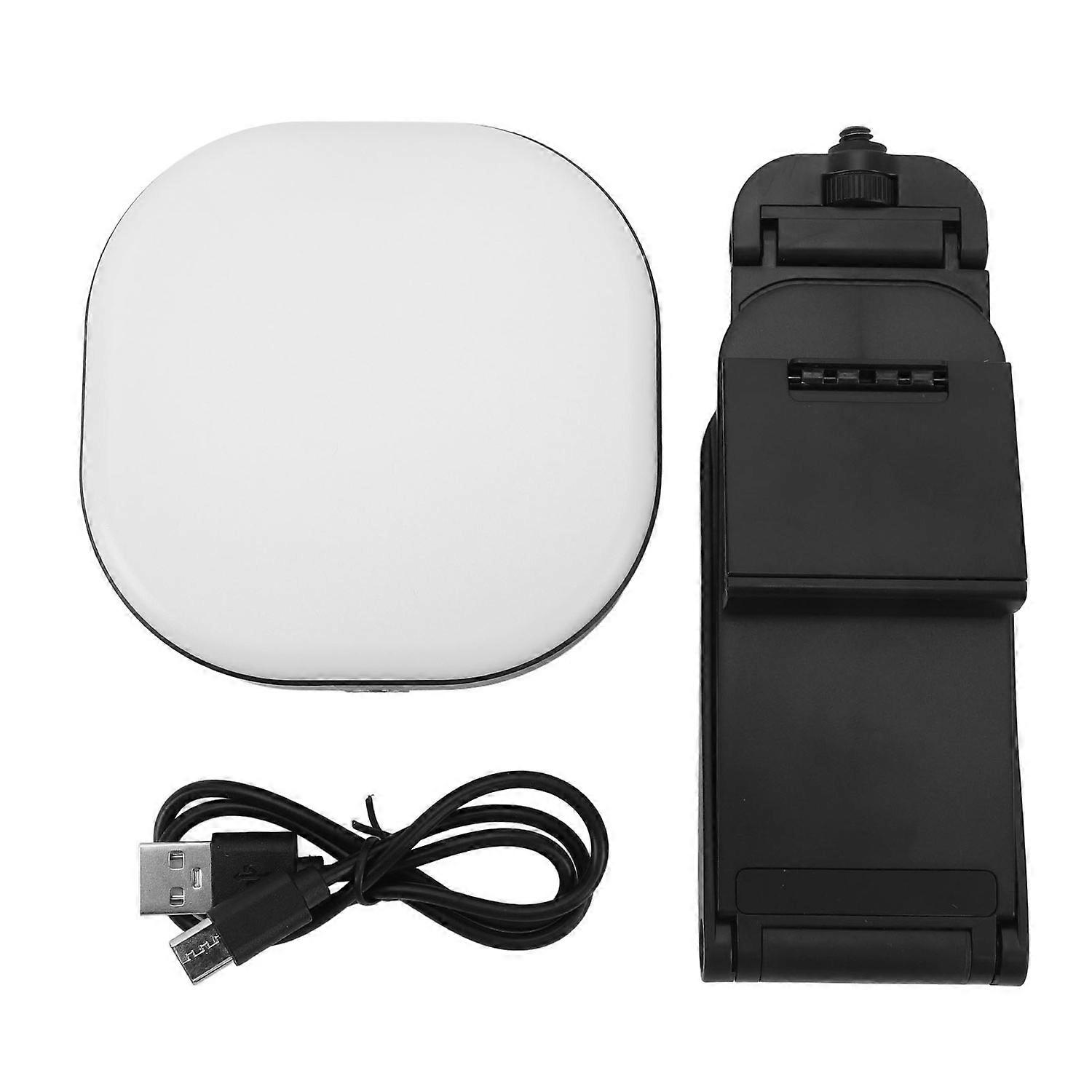 Portable LED Video Camera Light Adjustable Brightness 5 Color Temperature USB Charging Selfie Light 