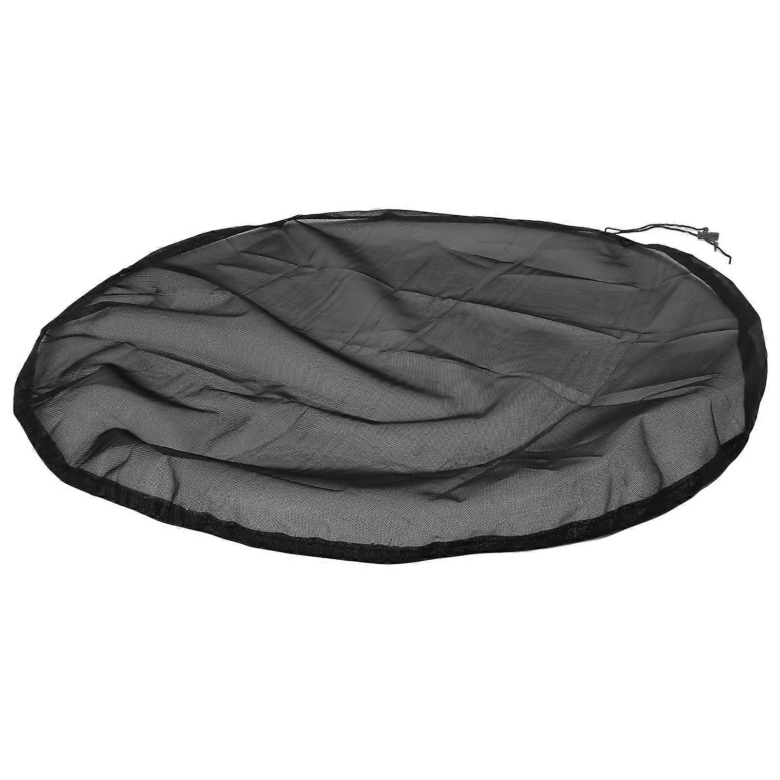 Rain Barrel Mesh Cover 80cm Drawstring Leaf Filter Net for Garden