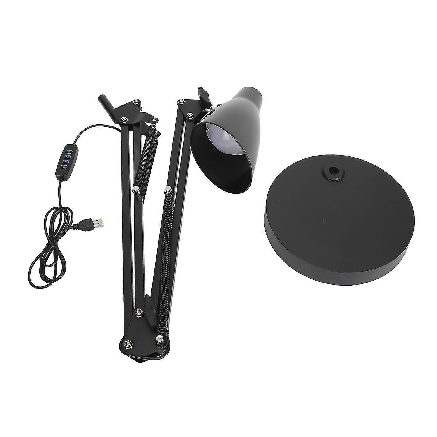Swing Arm Desk Lamp 10 Brightness Modes Eye Caring USB LED Adjustable Foldable Desk Lamp for Tattoo