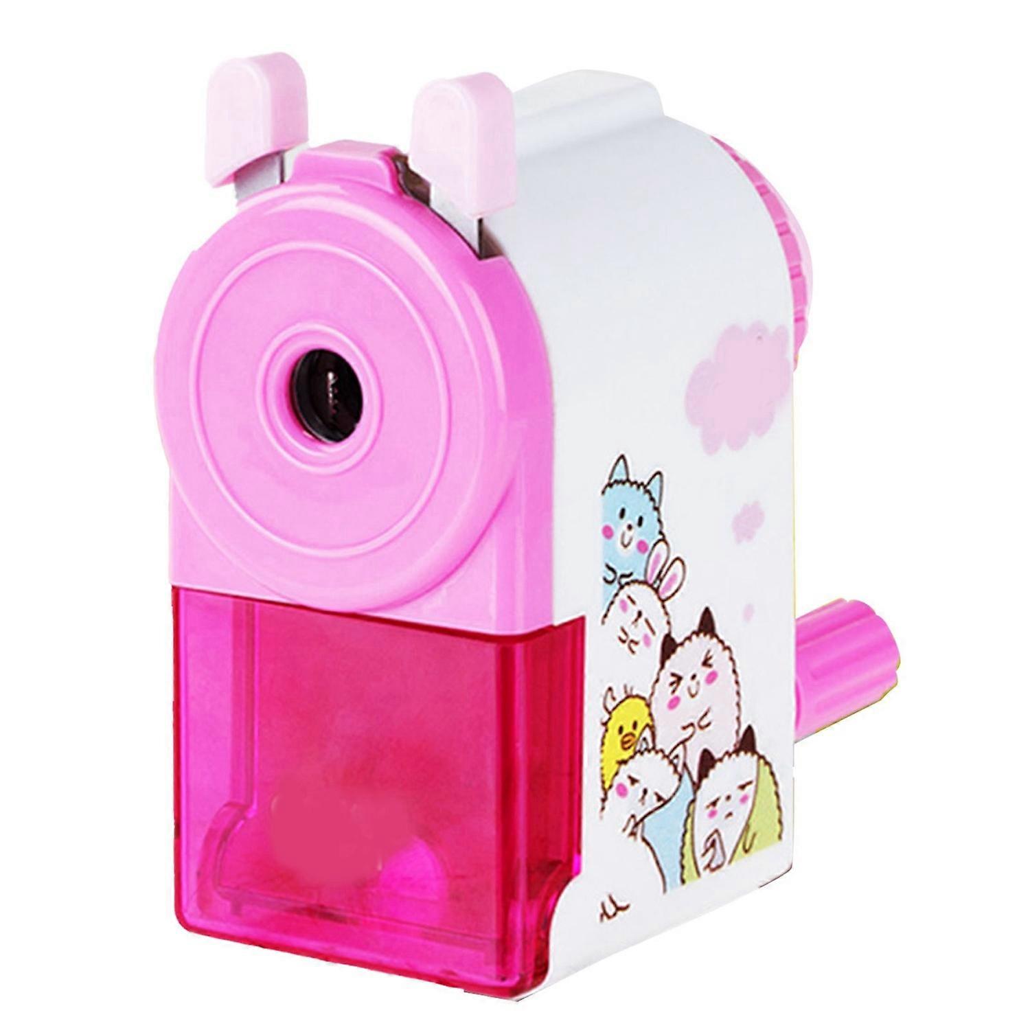 Rotating Pencil Sharpener Cute Portable Efficient Hand Crank Manual Pencil Sharpener for Students Re