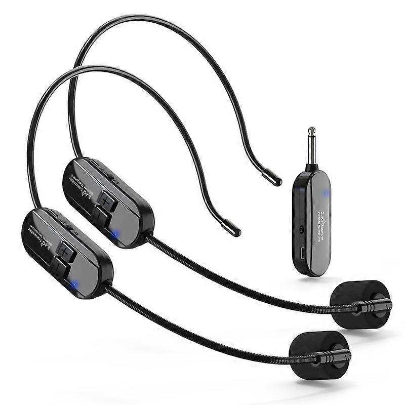 1 for 2 6.35mm Interface Wireless Head-Mounted Condenser Microphone Anti-Howling Loudspeaker G103 6.35mm 1 for 2