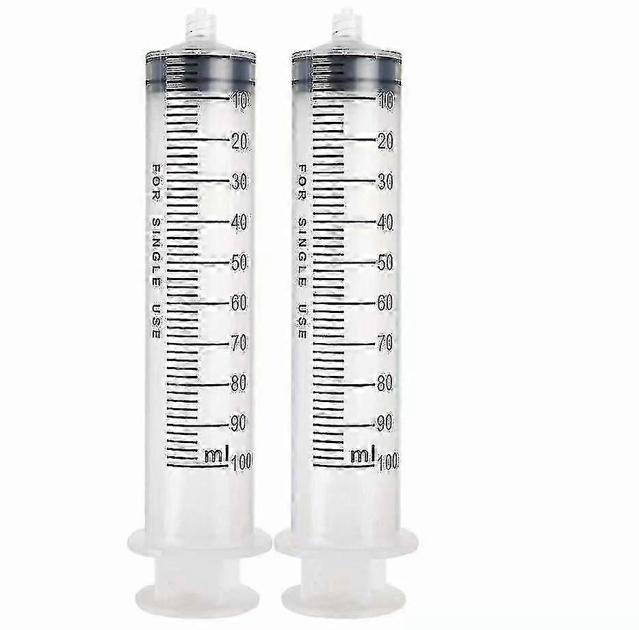 Plastic Syringe 100ml, Reusable (2 Pieces)