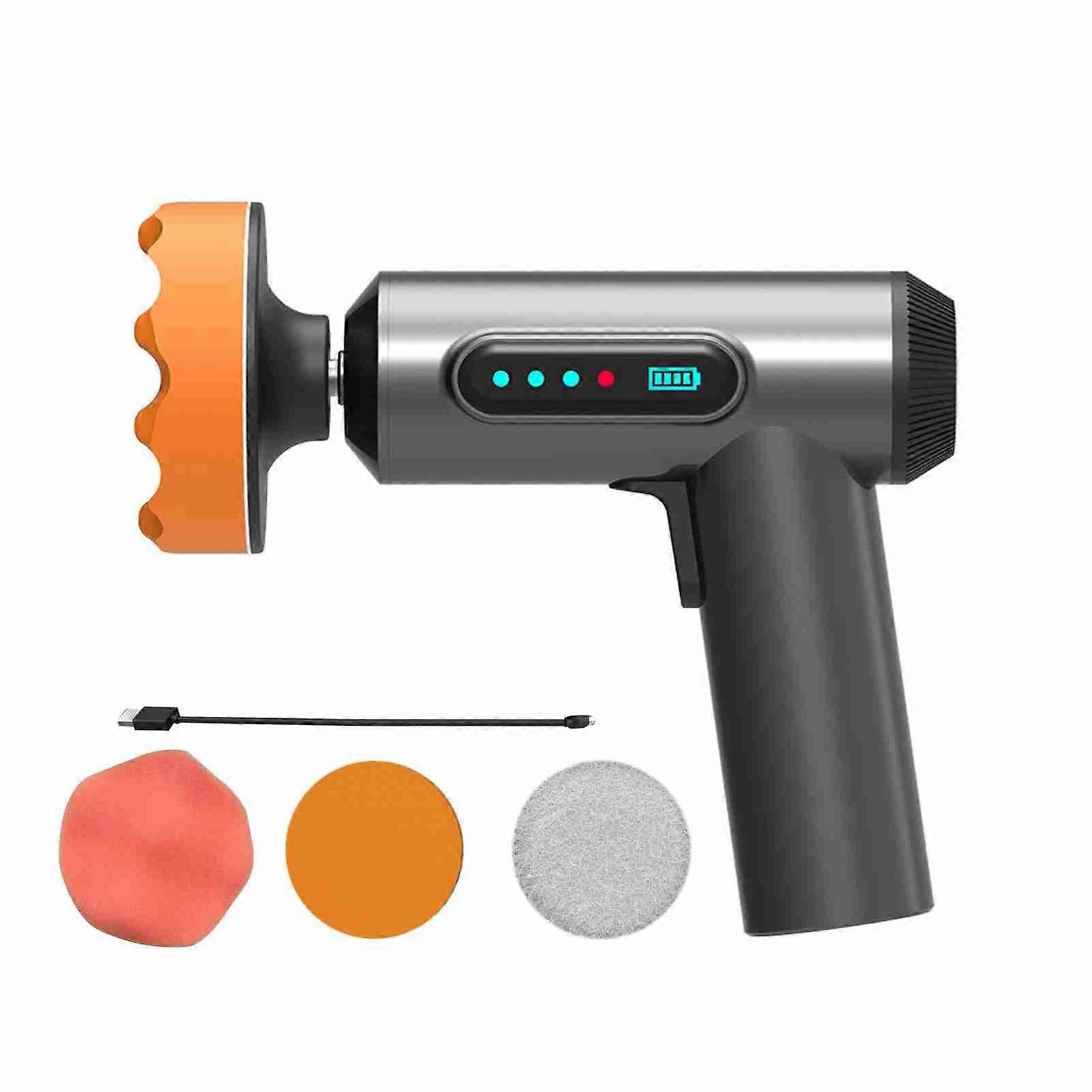 Car Wireless Polishing Machine,Cordless Car Buffer Polisher Kit USB Charging Digital Display for Household Car Detailing/Waxing MK6723