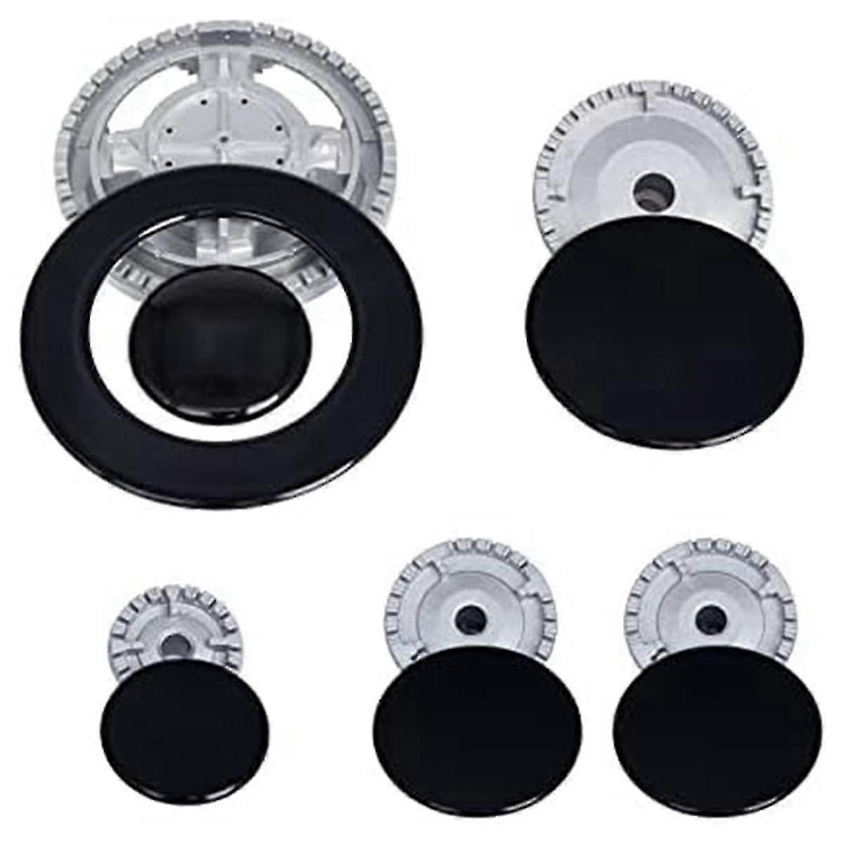 Upgrade Cooker Hat Set Oven Gas Hob Burner Crown Flame Cap Cover for Kitchen Fit for Stove Handles