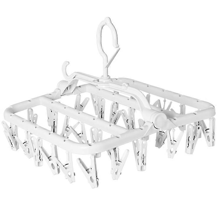 Clips Hanging Hanger, Foldable Plastic Clothes Dryer