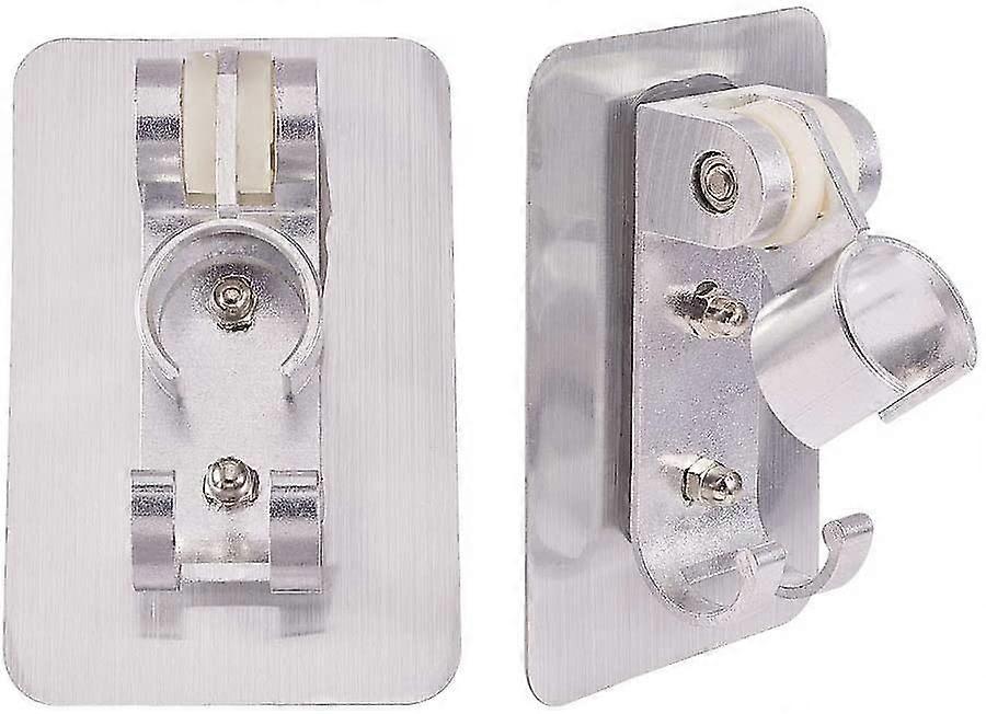 2-pack Adjustable Shower Head Holder With Hanging Hooks, Strong Adhesive