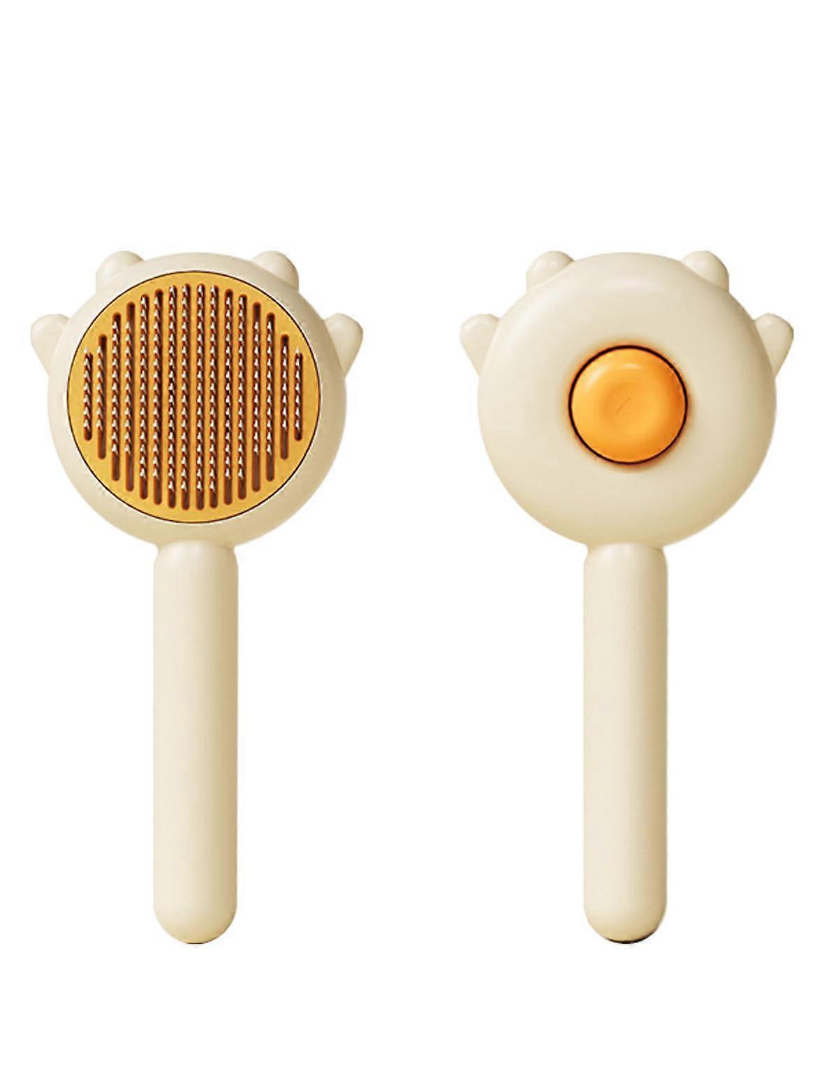 Cat Grooming Comb and Dog Grooming Comb with Dual-Sided Design, Stainless Steel Structure, and Ergonomic Handle