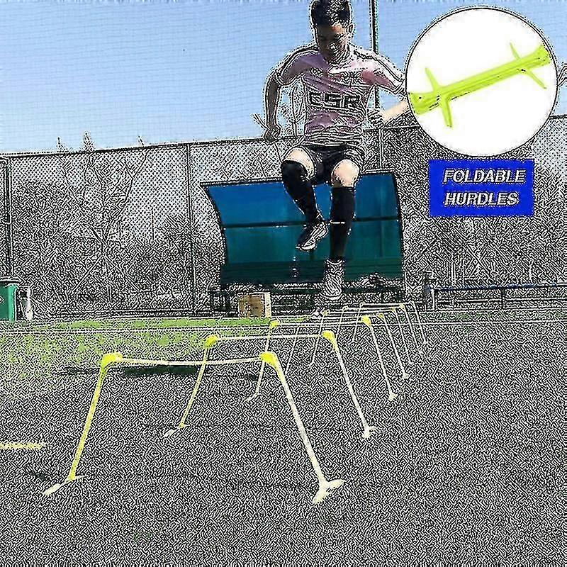 5pcs חבילת אימון ספורט נייד משוכות זריזות כדורגל כדורגל משוכות מהירות פליומטריות מתקפל משוכה f54