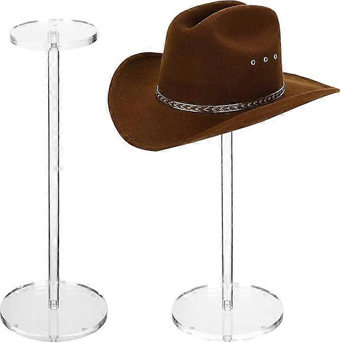 Set Clear Acrylic Hat and Wig Holders Display Stands Hat Holders Display Stand Base Round Dumbbell Display Stand Wig Riser Display Stand Hat Holder C