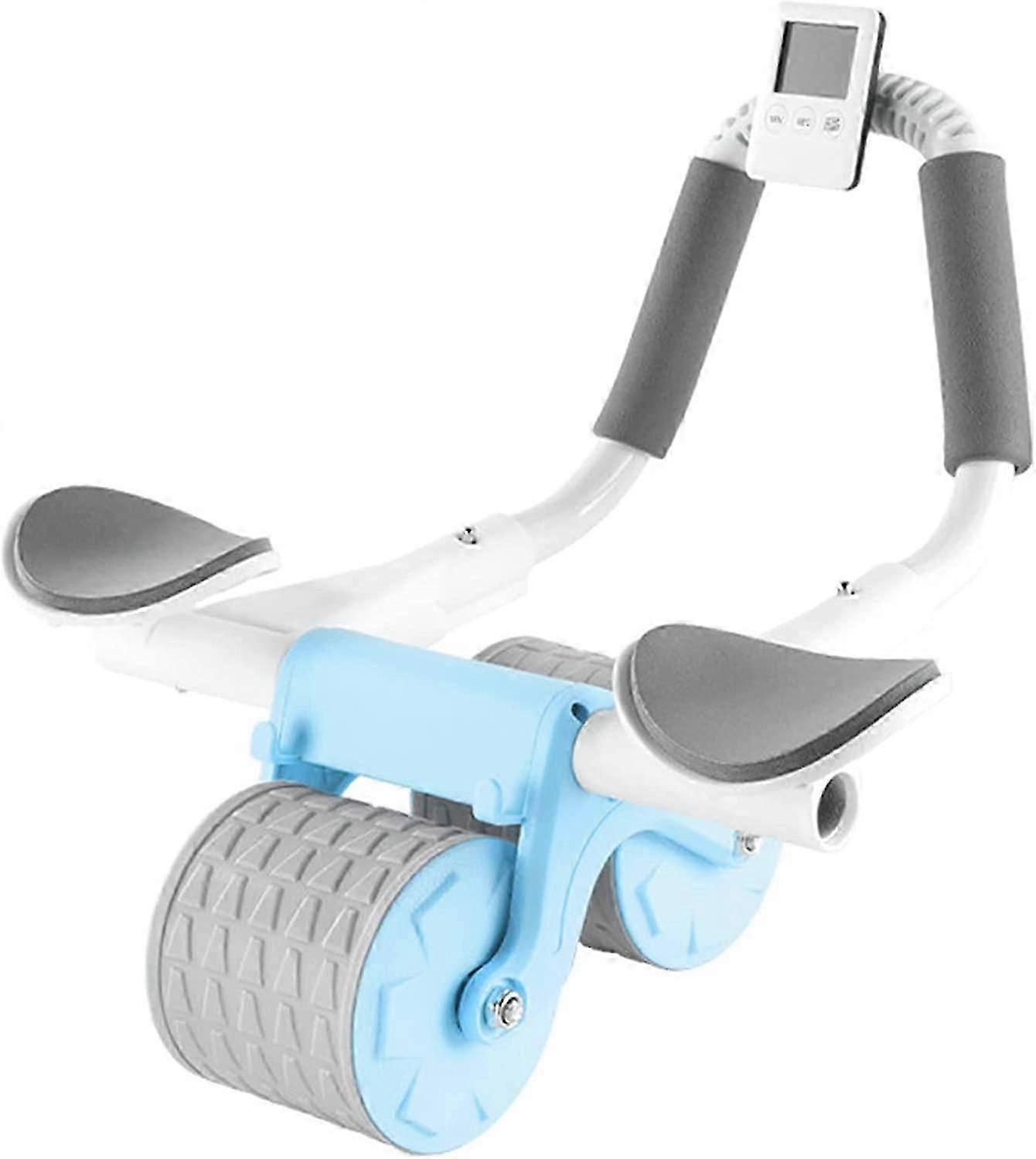 high qualityAb Abdominal Exercise Roller Elbow Support, Abs Roller Wheel Core Exercise Equipment, Automatic Rebound Abdominal Wheel with Timer