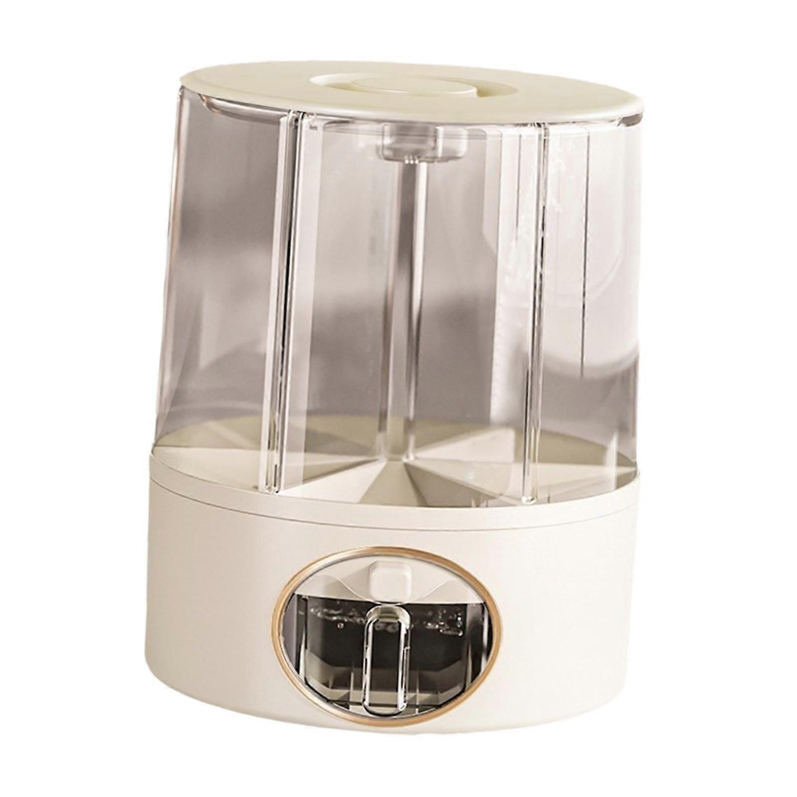 Rice Storage Container 6 Dividing Food Dispenser for Candy Coffee Beans Home