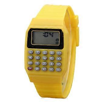 Montre-bracelet numérique carrée pour enfants, mini calculatrice portable, outil d'examen, cadeau pour enfants