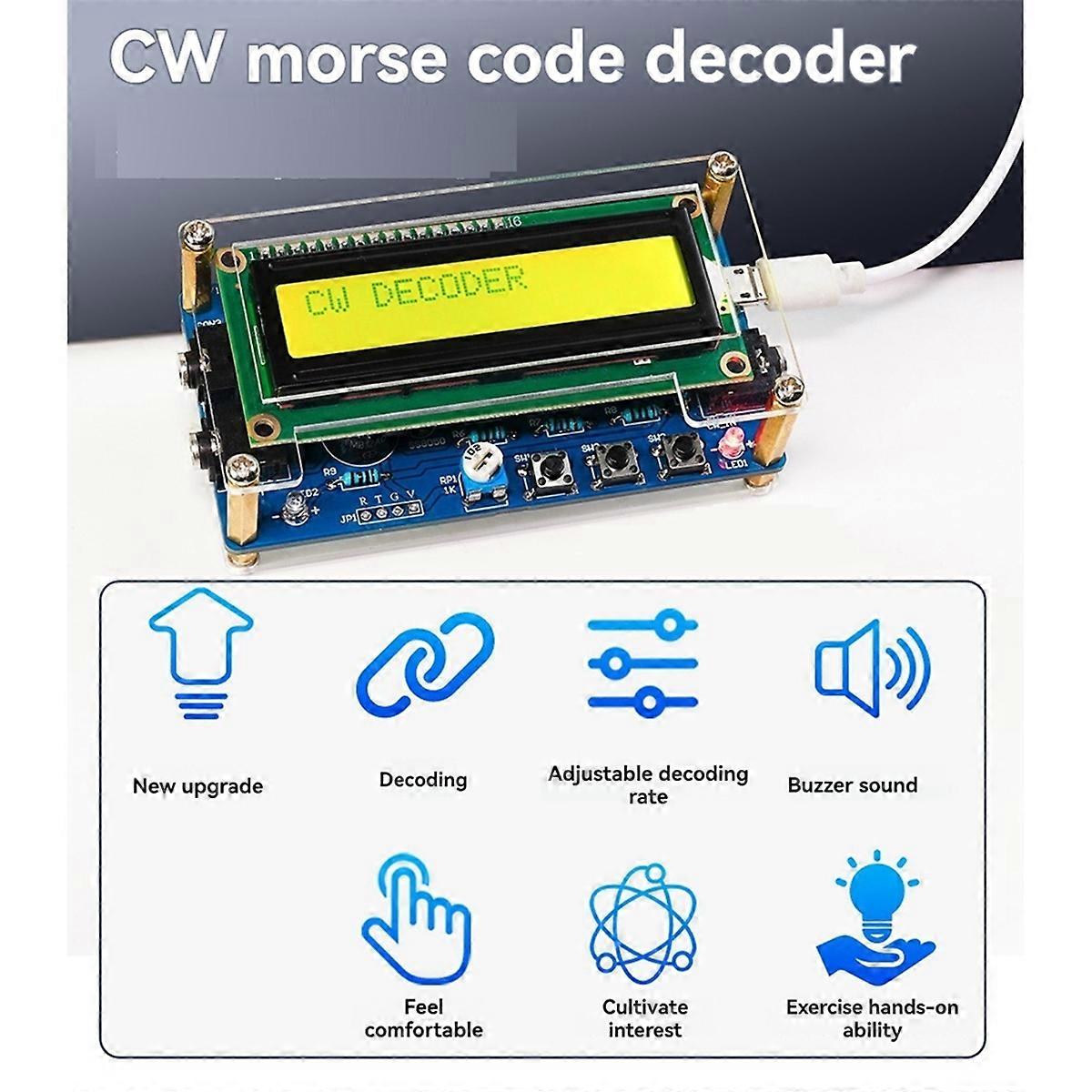 CW Morse Code Decoder DIY Kit CW Trainer Morse Code Decoder DIY ...