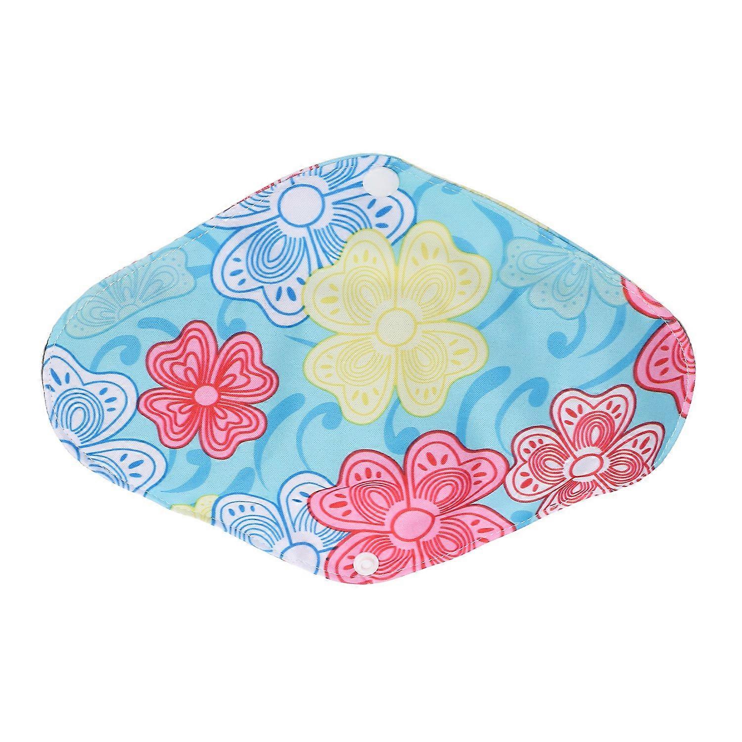5pcs Bamboo Charcoal Reusable Sanitary Napkin Waterproof Comfortable Printing Hygienic Washable Bamb